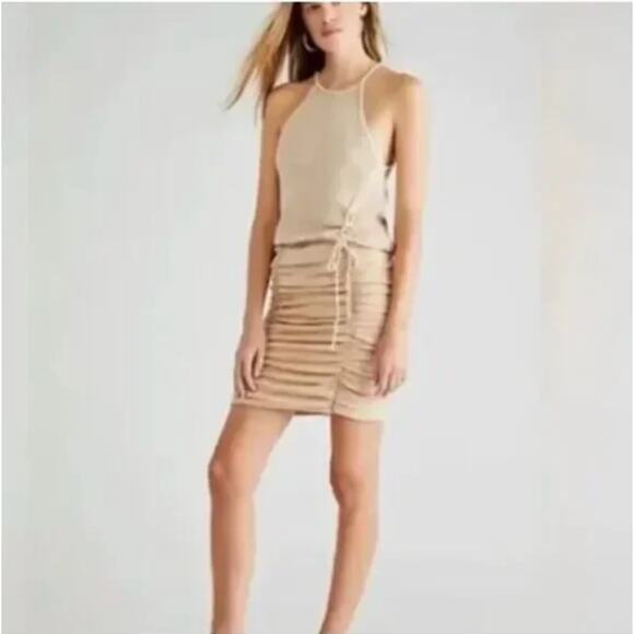 New! Free People FP One Katya Thermal Tank mini Dress cream, size L - Picture 2 of 12
